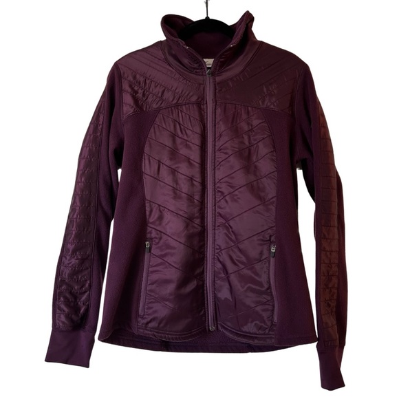 Old Navy Active Purple Puffer Fleece Outerwear Athletic Jacket  Women's Medium - Picture 1 of 7